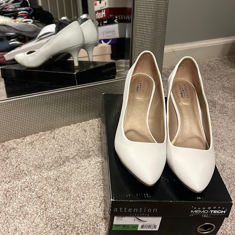 Attention Zoey White Heels